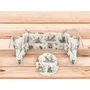 Aparatoare pentru patut, MimiNu, Din bumbac certificat Oeko Tex Standard 100, 180x30 cm, Cu panglici, Design, Calm Forest Natural - 2