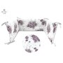 MimiNu - Aparatoare pentru patut 120x60 cm, Din bumbac certificat Oeko Tex Standard 100, Cu inaltimea de 30 cm, Cu panglici, Peonie Plum