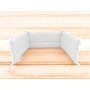 Aparatoare pentru patut, MimiNu, Din bumbac certificat Oeko Tex Standard 100, 180x30 cm, Cu panglici, Mini Gray Stars - 2