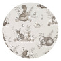 MimiNu - Aparatoare tip rulou pentru patut, Lungime 180 cm, Din bumbac certificat Oeko Tex Standard 100, Cu diametru de 10 cm, Design, Calm Forest Beige - 2