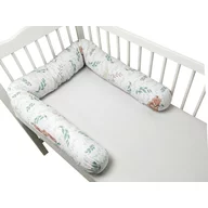 Aparatoare pentru patut, MimiNu, Tip rulou, Cu husa detasabila, Lungime 180 cm, Din bumbac certificat Oeko Tex Standard 100, Lulu Natural