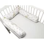 Aparatoare pentru patut, MimiNu, Tip rulou, Cu husa detasabila, Lungime 180 cm, Din bumbac certificat Oeko Tex Standard 100, Sweet Deer Pink