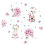 MimiNu - Baldachin mare din tull, Cu funda din bumbac, Dimensiune 400x170 cm, Materiale certificate Oeko Tex Standard 100, Design, Pink Ballerina - 2