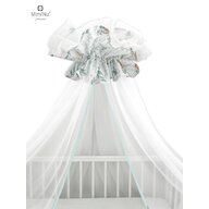 MimiNu - Baldachin mare din tull, Cu funda din bumbac, Dimensiune 400x170 cm, Materiale certificate Oeko Tex Standard 100, Lulu Natural