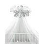 Baldachin, MimiNu, Din tull, Mare, Cu funda din bumbac, Dimensiune 400x170 cm, Materiale certificate Oeko Tex Standard 100, Lulu Natural