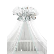 Baldachin, MimiNu, Din tull, Mare, Cu funda din bumbac, Dimensiune 400x170 cm, Materiale certificate Oeko Tex Standard 100, Lulu Natural