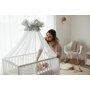 Baldachin, MimiNu, Din tull, Mare, Cu funda din bumbac, Dimensiune 400x170 cm, Materiale certificate Oeko Tex Standard 100, Lulu Natural - 2