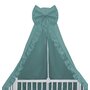 Baldachin, MimiNu, Pentru patut, Cu funda si volanas, 210x145 cm, Material certificat Oeko Tex Standard 100, Colectia Royal, Nepal Green - 1