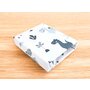 Cearceaf cu elastic, MimiNu, Pentru patut 120X60 cm, Din bumbac certificat Oeko Tex Standard 100, Dino Granat - 2