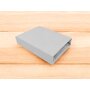 Cearceaf cu elastic, MimiNu, Pentru pat 160x80 cm,  Din bumbac certificat Oeko Tex Standard 100, Colectia Royal, Grey - 2