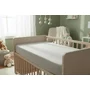 Cearceaf cu elastic, MimiNu, Pentru pat 160x80 cm,  Din bumbac certificat Oeko Tex Standard 100, Colectia Royal, Grey - 2