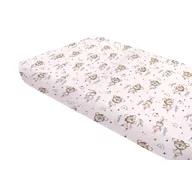 Cearceaf cu elastic, MimiNu, Pentru pat 160x80 cm, Din bumbac certificat Oeko Tex Standard 100, Design, Little Ballerina Pink