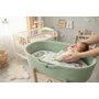 Cearceaf cu elastic, MimiNu, Pentru landou, carucior si cosulet, Dimensiune 80x35 cm, Din bumbac certificat Oeko Tex Standard 100, Lulu Natural - 2