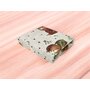 Cearceaf cu elastic, MimiNu, Pentru patut 120X60 cm, Din bumbac certificat Oeko Tex Standard 100, Teddy Bear On Moon - 2