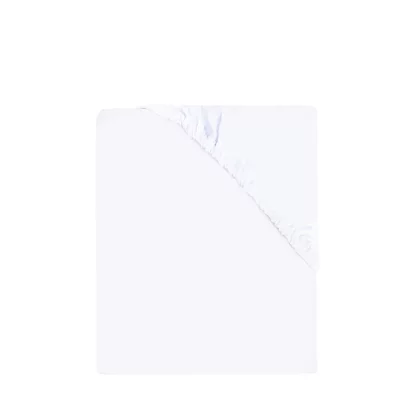 Cearceaf cu elastic, MimiNu, Pentru patut co-sleeper, Theo, Dimensiune 85 x 46 cm, Din bumbac jersey, Material certificat Oeko Tex Standard 100, White