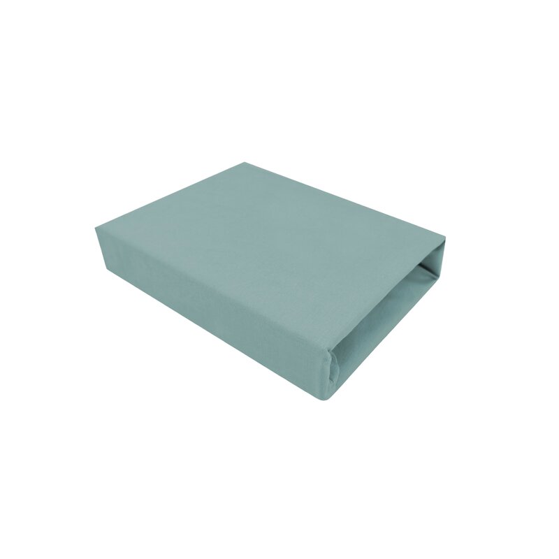 Cearceaf cu elastic, MimiNu, Pentru patut leagan sau patut co-sleeper, Dimensiune 90x40 cm, Din bumbac certificat Oeko Tex Standard 100, Colectia Royal, Nepal Green