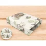 Cearceaf cu elastic, MimiNu, Pentru patut leagan sau patut co-sleeper, Dimensiune 90x40 cm, Din bumbac certificat Oeko Tex Standard 100, Design, Calm Forest Natural - 2