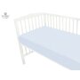 MimiNu - Cearceaf Jerse cu elastic, Pentru patut de dimensiunea 120X60 cm, Material certificat Oeko Tex Standard 100, Light blue - 2