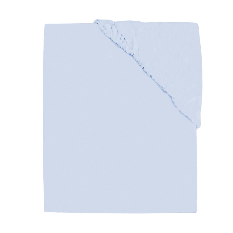 Cearceaf cu elastic, MimiNu, Jerse, Pentru patut 120X60 cm, Material certificat Oeko Tex Standard 100, Light blue