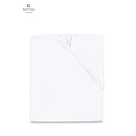 MimiNu - Cearceaf Jerse cu elastic, Pentru patut de dimensiunea 120X60 cm, White