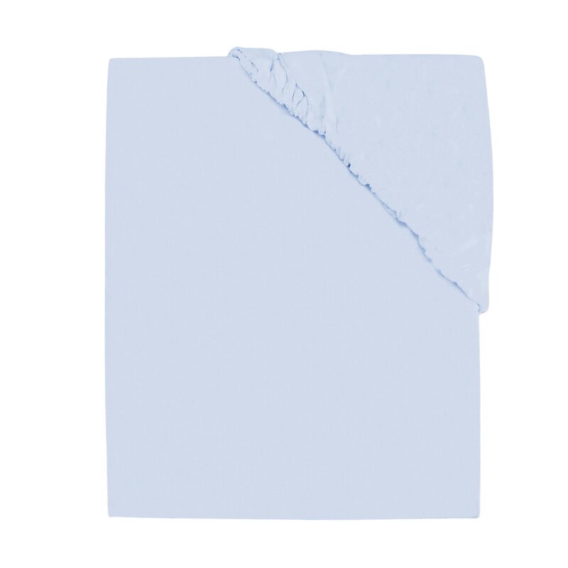 Cearceaf cu elastic, MimiNu, Jerse, Pentru patut 140X70 cm, Material certificat Oeko Tex Standard 100, Light Blue