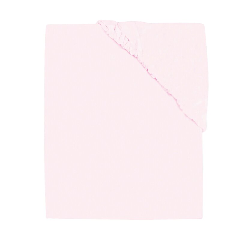 Cearceaf cu elastic, MimiNu, Jerse, Pentru patut 120X60 cm, Material certificat Oeko Tex Standard 100, Light Pink