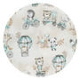 MimiNu - Cos rotund pentru depozitare jucarii, Din bumbac certificat Oeko Tex Standard 100, Cu manere, 50x35 cm, Design, Zoo on Bikes Nugat - 2