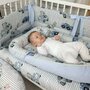 MimiNu - Cosulet bebelus pentru dormit, Baby Cocoon 75x55 cm, Husa 100% bumbac, Din bumbac certificat Oeko Tex Standard 100, Old Road Blue - 3