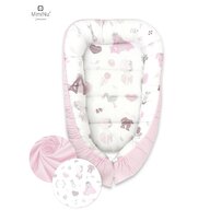 MimiNu - Cosulet bebelus pentru dormit, Baby Cocoon 90x50 cm, Baby Shower Pink