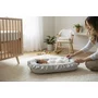 Cosulet bebelus, MimiNu, Pentru dormit, Baby Nest 55 x 75 cm, Cu Volanase, Husa 100% bumbac, Din bumbac certificat Oeko Tex Standard 100, Colectia Royal, Grey - 2