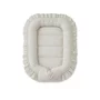 Cosulet bebelus, MimiNu, Pentru dormit, Baby Nest 55 x 75 cm, Cu Volanase, Husa 100% bumbac, Din bumbac certificat Oeko Tex Standard 100, Colectia Royal, Beige