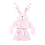 Halat de baie, MimiNu, Cu urechi, 2 - 5 ani, Moale, Cu buzunare, Cu cordon, Din bumbac si thermo fleece, Materiale certificate Oeko Tex Standard 100, Sweet Deer Pink - 1