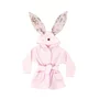 Halat de baie, MimiNu, Cu urechi, 5 - 7 ani, Moale, Cu buzunare, Cu cordon, Din bumbac si thermallerina fleece, Materiale certificate Oeko Tex Standard 100, Design, Little Ballerina Pink - 1