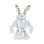 Halat de baie, MimiNu, Cu urechi, 5 - 7 ani, Moale, Cu buzunare, Cu cordon, Din bumbac si thermetective fleece, Materiale certificate Oeko Tex Standard 100, Design, Detective Natural - 1
