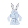 Halat de baie, MimiNu, Cu urechi, 5 - 7 ani, Moale, Cu buzunare, Cu cordon, Din bumbac si thermo fleece, Materiale certificate Oeko Tex Standard 100, Parachutes Blue - 1