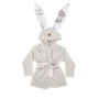 Halat de baie, MimiNu, Cu urechi, 5 - 7 ani, Moale, Cu buzunare, Cu cordon, Din bumbac si thermo fleece, Materiale certificate Oeko Tex Standard 100, Safari Beige - 1