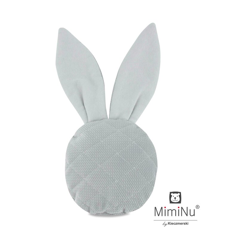 Miminu - jucarie din catifea matlasata, mini bunny, grey