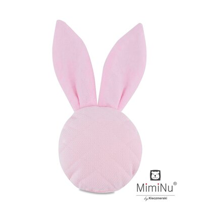 MimiNu - Jucarie zornaitoare din catifea matlasata, Material certificat Oeko Tex Standard 100, Mini Bunny, Pink