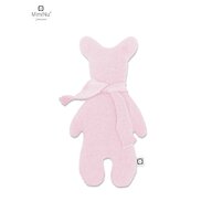 MimiNu - Jucarie textila moale pentru bebelusi, Bear Krzys, Din thermofrotte, Dimensiune 31 x 17 cm, Material certificat Oeko Tex Standard 100, Pink