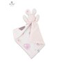 MimiNu - Lanka, Jucarie textila moale pentru bebelusi, Cu doua fete, Materiale certificate Oeko Tex Standard 100, 45 x 27 cm, Baby Shower Pink