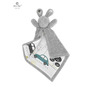 MimiNu - Lanka, Jucarie textila moale pentru bebelusi, Cu doua fete, Materiale certificate Oeko Tex Standard 100, 45 x 27 cm, Childrens Journey Grey