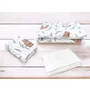 Lenjerie patut cu 3 piese, MimiNu, Cu cearceaf 120x60 cm, Din bumbac certificat Oeko Tex Standard 100, Cu pilota si husa pilota, 135x100 cm, Lulu Natural - 2