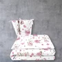 Lenjerie patut cu 3 piese, MimiNu, Pentru patut 120x60 cm, Cu protectie laterala, Din bumbac certificat Oeko Tex Standard 100, Design, Pink Ballerina - 2