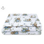 MimiNu - Lenjerie patut 3 piese, Cu protectie laterala, Din bumbac certificat Oeko Tex Standard 100, Pentru patut 120x60 cm, Design, Let's Go Blue - 4