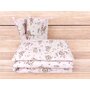 Lenjerie patut cu 3 piese, MimiNu, Pentru patut 120x60 cm, Cu protectie laterala, Din bumbac certificat Oeko Tex Standard 100, Design, Little Ballerina Pink - 2