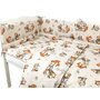 Lenjerie patut cu 3 piese, MimiNu, Pentru patut 120x60 cm, Cu protectie laterala, Din bumbac certificat Oeko Tex Standard 100, Design, Time for fun - 3