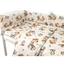 Lenjerie patut cu 3 piese, MimiNu, Pentru patut 120x60 cm, Cu protectie laterala, Din bumbac certificat Oeko Tex Standard 100, Design, Time for fun - 3