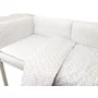 Lenjerie patut cu 3 piese, MimiNu, Pentru patut 120x60 cm, Cu protectie laterala, Din bumbac certificat Oeko Tex Standard 100, Mini Gray Stars - 3