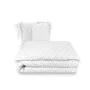Lenjerie patut cu 3 piese, MimiNu, Pentru patut 120x60 cm, Cu protectie laterala, Din bumbac certificat Oeko Tex Standard 100, Mini Gray Stars - 1