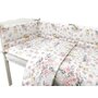 Lenjerie patut cu 3 piese, MimiNu, Pentru patut 120x60 cm, Cu protectie laterala, Din bumbac certificat Oeko Tex Standard 100, Sweet Deer Pink - 4